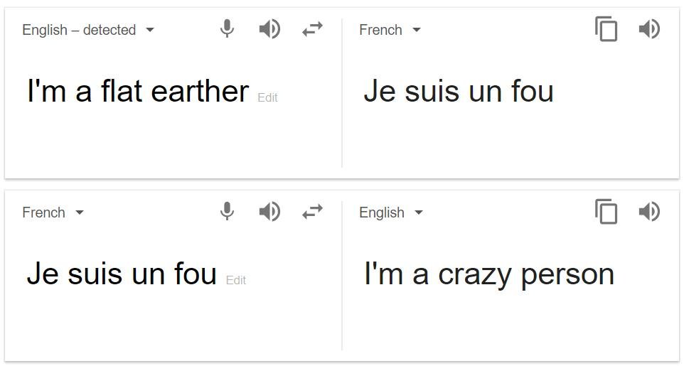 google translation english french